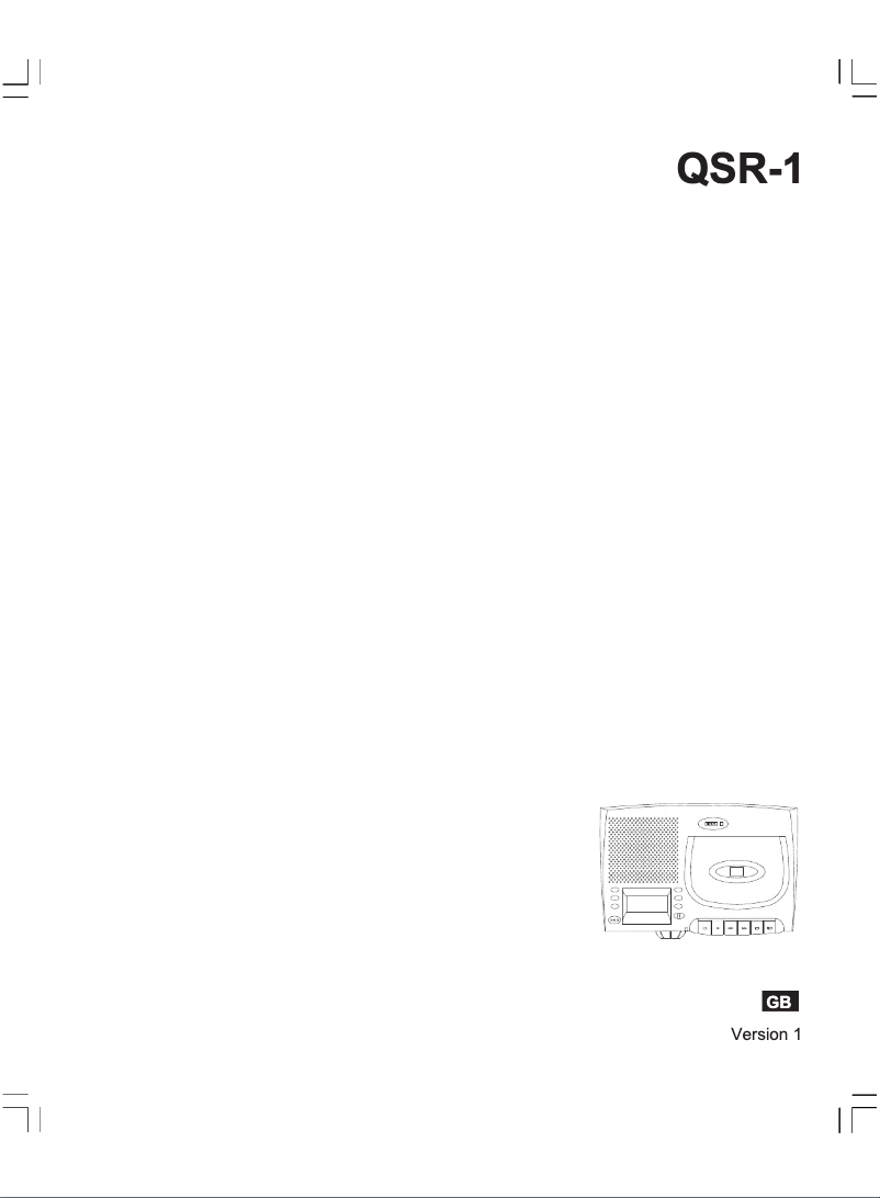Página 1 del manual Manual de usuario Sangean QSR-1
