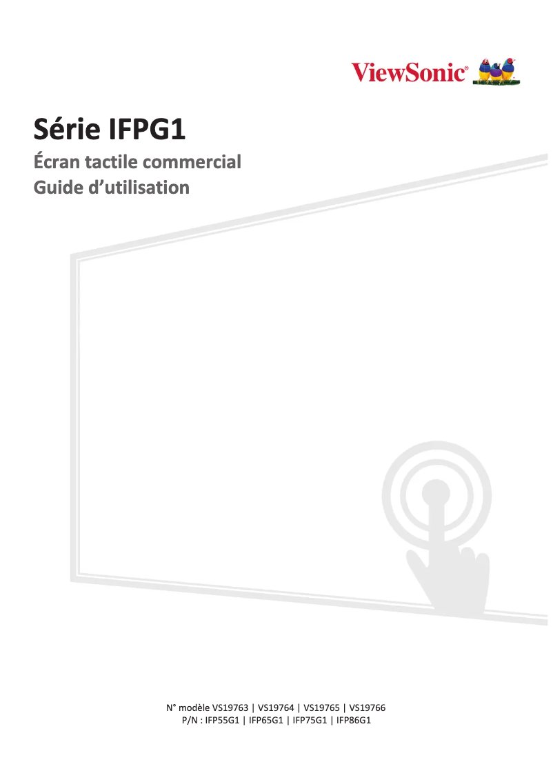 Imagen de la primera página del manual del dispositivo ViewBoard IFP75G1