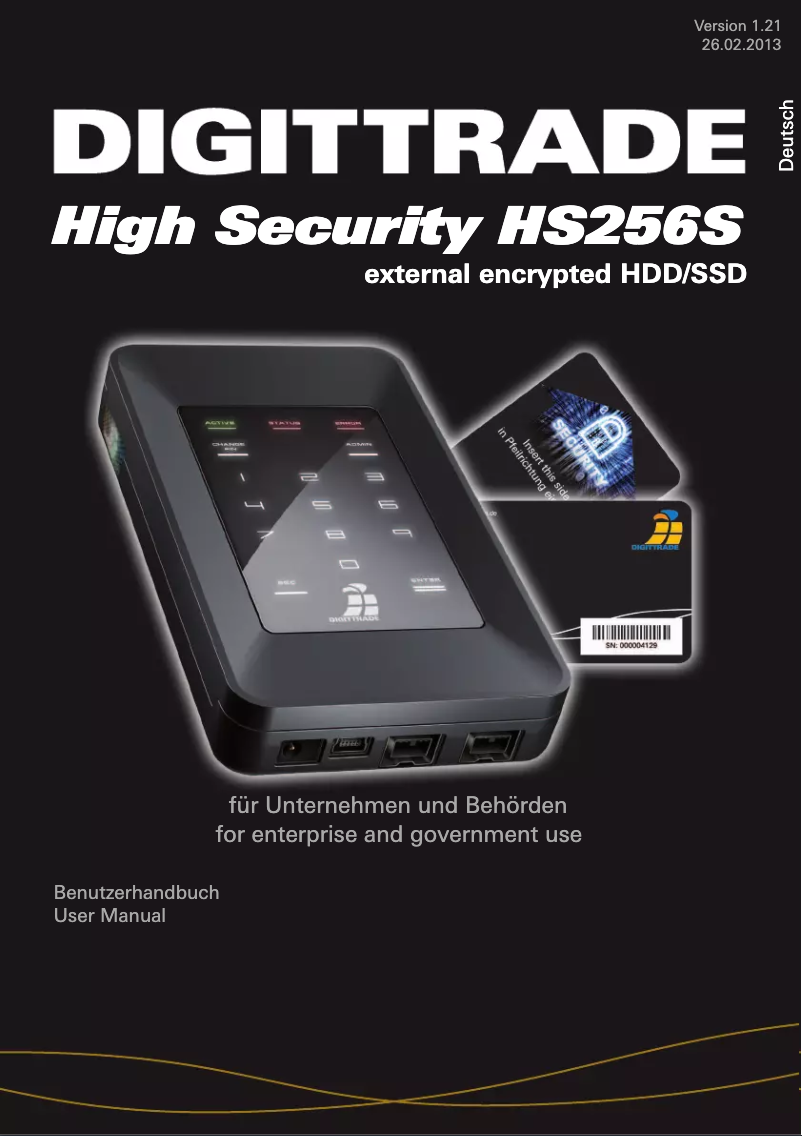 Imagen de la primera página del manual del dispositivo HS256S