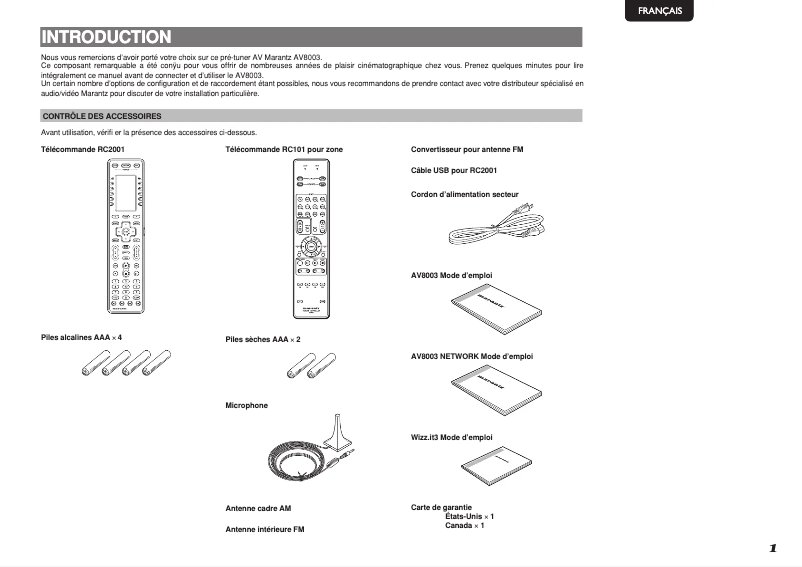 Imagen de la primera página del manual del dispositivo AV8003