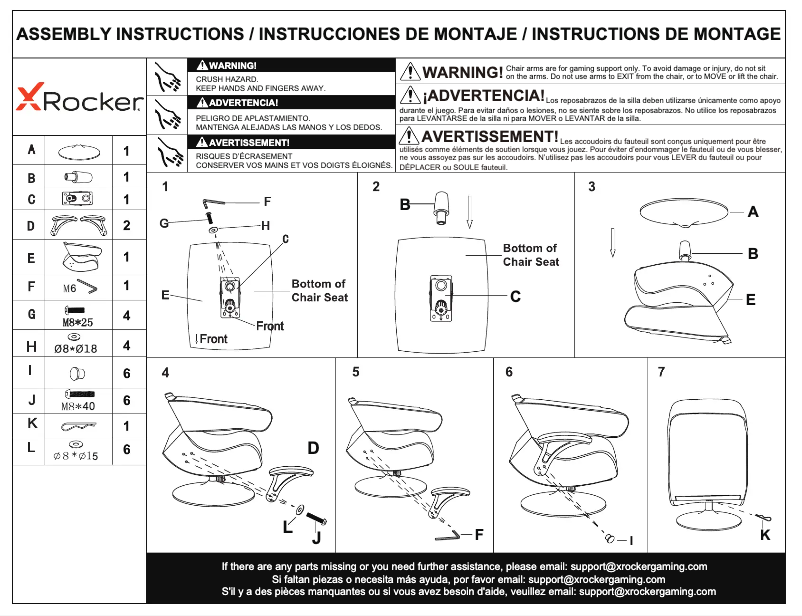 Página 1 del manual Manual de usuario X Rocker Torque RGB 2.1