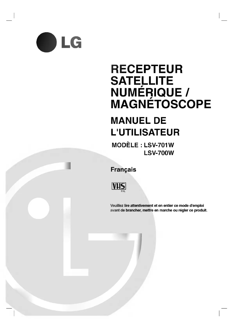 Imagen de la primera página del manual del dispositivo LSV-701W1