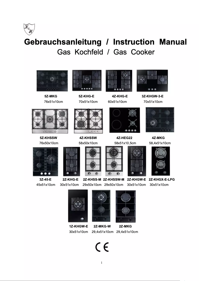 Imagen de la primera página del manual del dispositivo 3Z-KHGW-3