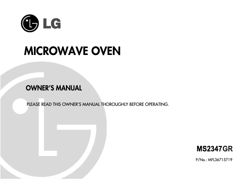 Imagen de la primera página del manual del dispositivo MS-2347GR