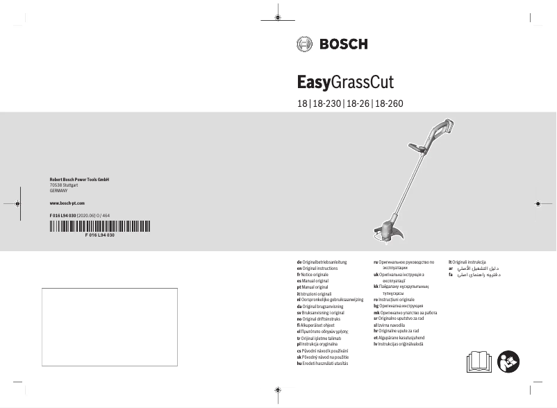 Página nº 1 - Manual de usuario Bosch EasyGrassCut 18-260