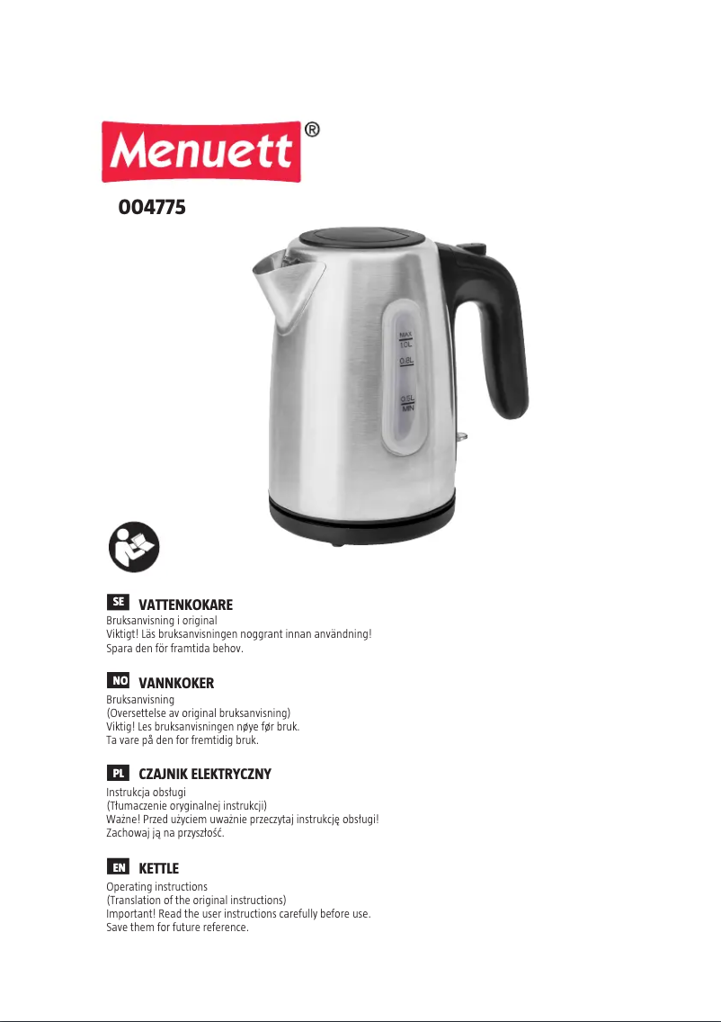 Imagen de la primera página del manual del dispositivo 004-775