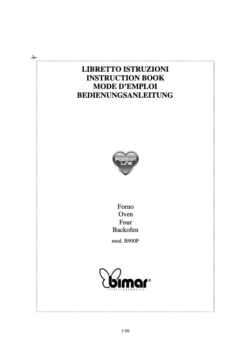 Imagen de la primera página del manual del dispositivo B900P