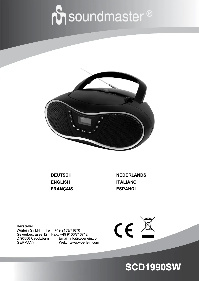 Imagen de la primera página del manual del dispositivo SCD1990