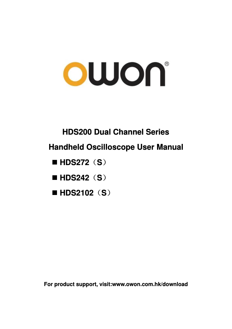 Página 1 del manual Manual de usuario Owon HDS242