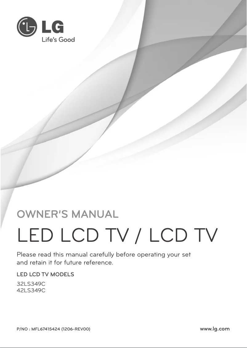 Imagen de la primera página del manual del dispositivo 32LS349C