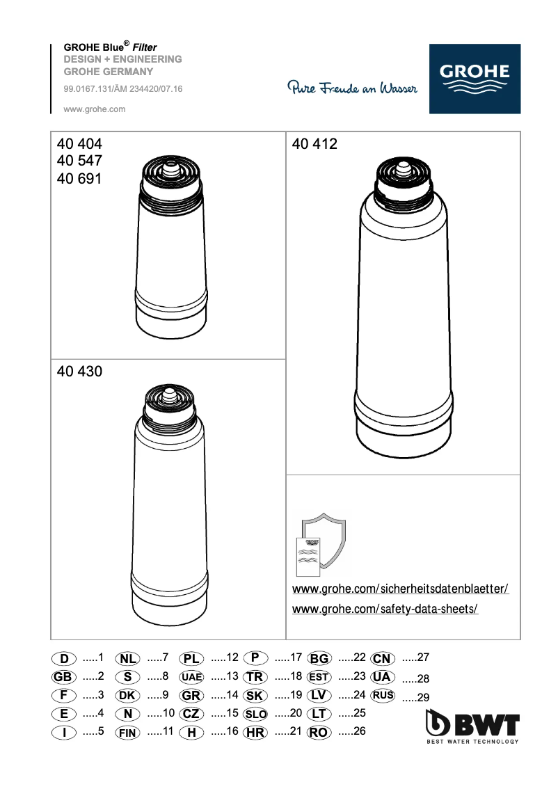 Imagen de la primera página del manual del dispositivo 40404001