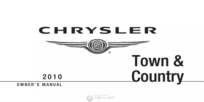 Página 1 del manual Manual de usuario Chrysler Town & Country (2010)