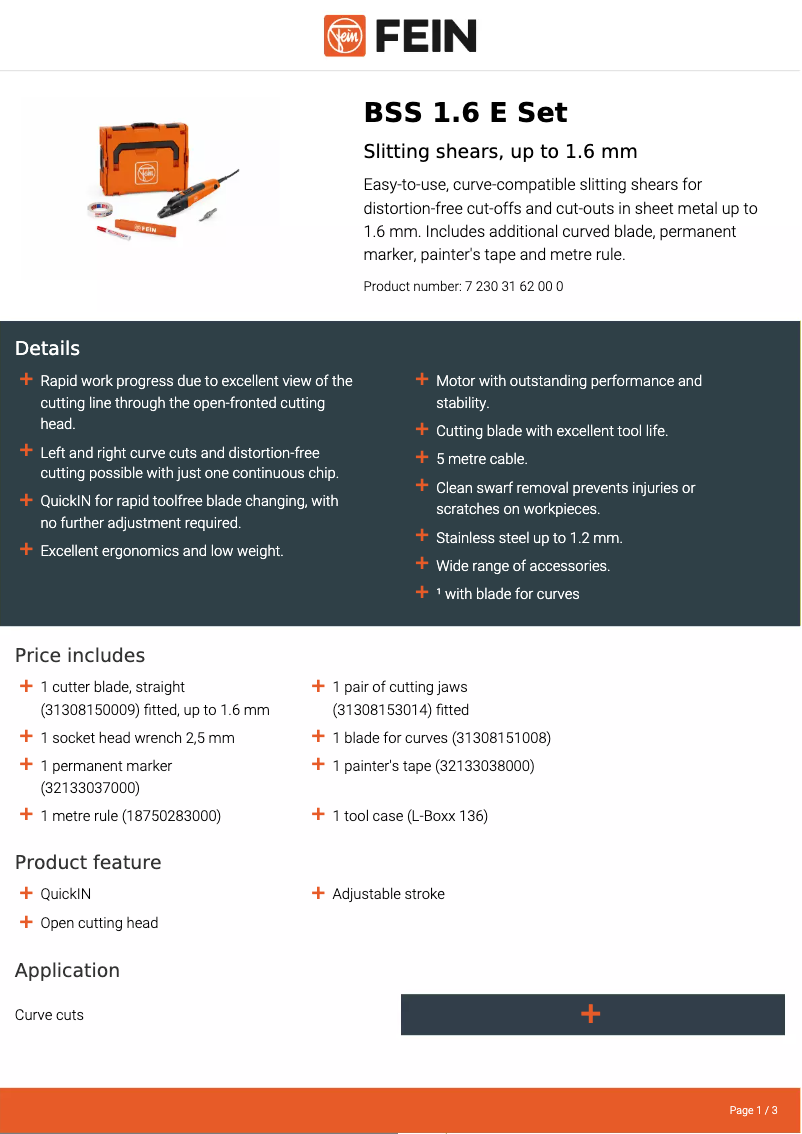 Imagen de la primera página del manual del dispositivo BSS 1.6 E