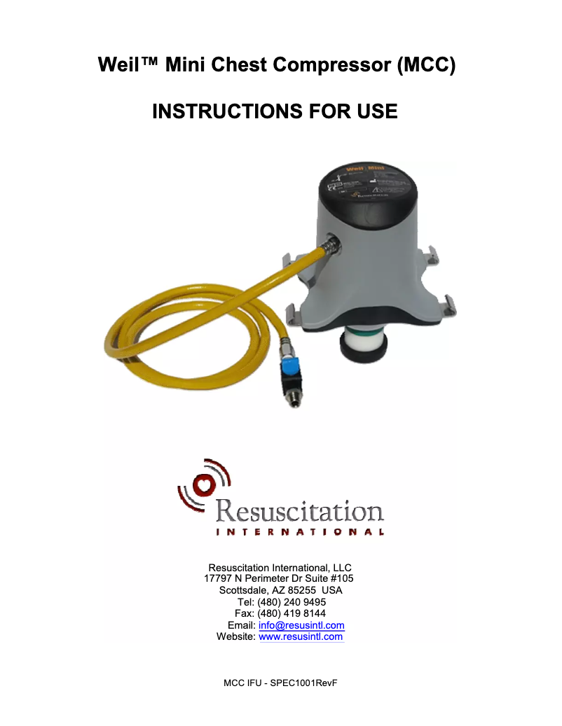 Imagen de la primera página del manual del dispositivo Mini