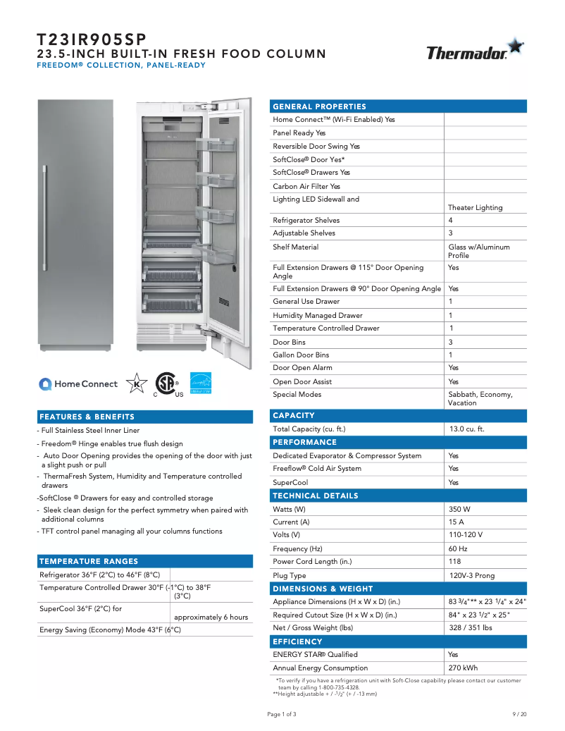 Imagen de la primera página del manual del dispositivo T23IR905SP