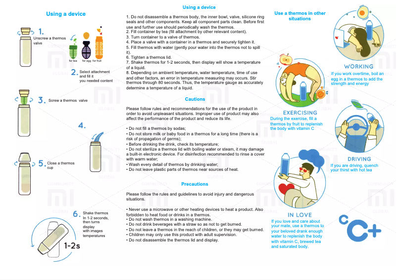 Imagen de la primera página del manual del dispositivo KissKissFish CC Cup
