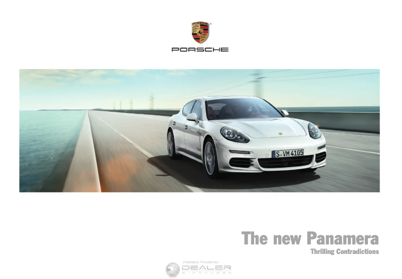 Imagen de la primera página del manual del dispositivo Panamera (2014)