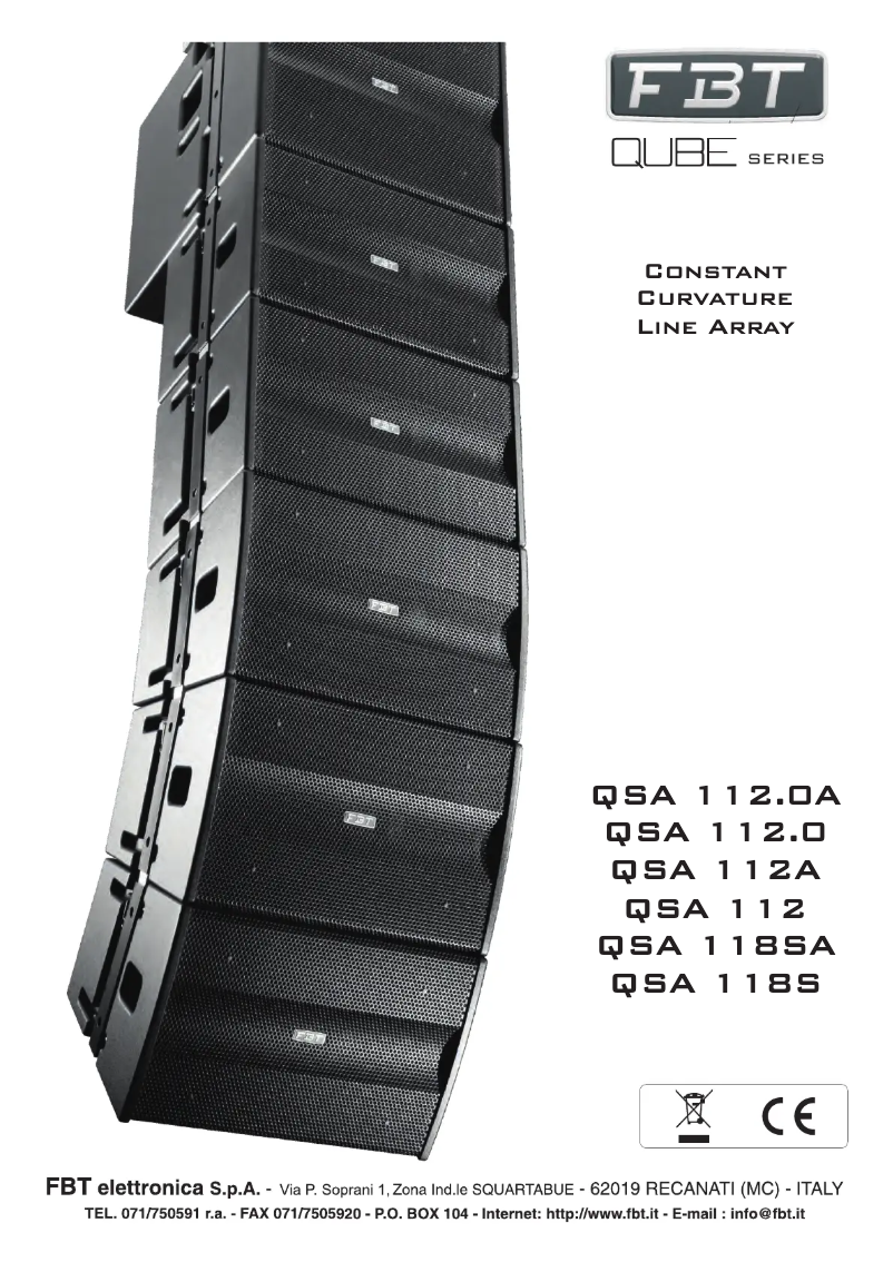 Página 1 del manual Manual de usuario FBT QSA 112A