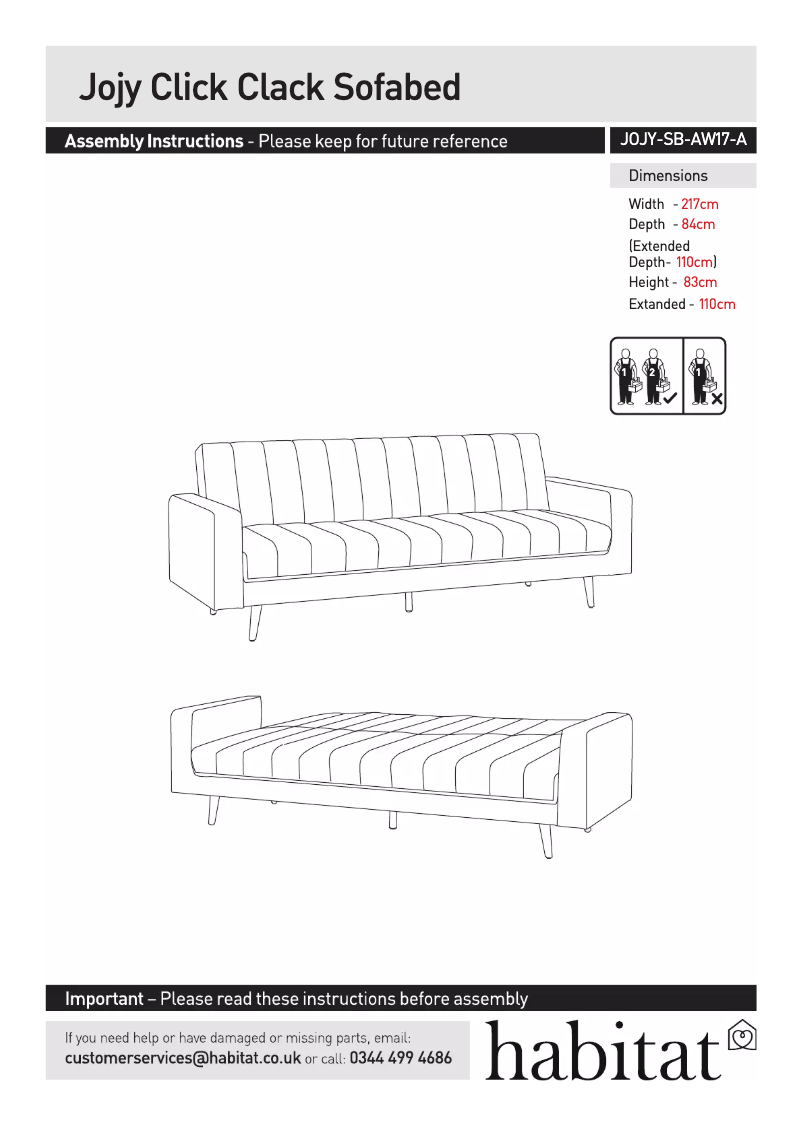 Imagen de la primera página del manual del dispositivo Jojy