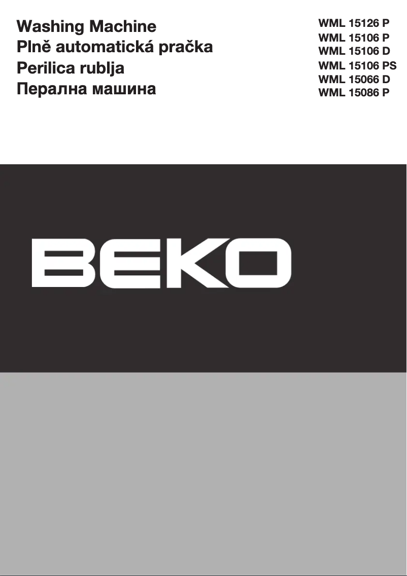 Página 1 del manual Manual de usuario Beko WML 15066 D