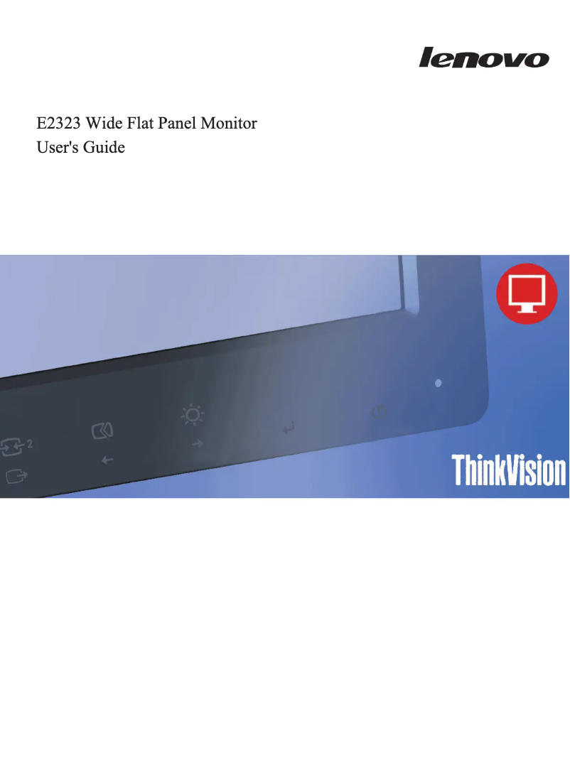 Imagen de la primera página del manual del dispositivo ThinkVision E2323