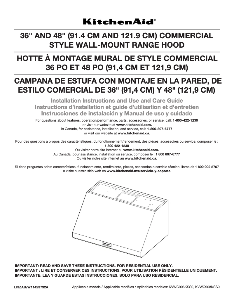 Página nº 1 - Manual de usuario KitchenAid KVWC908KSS