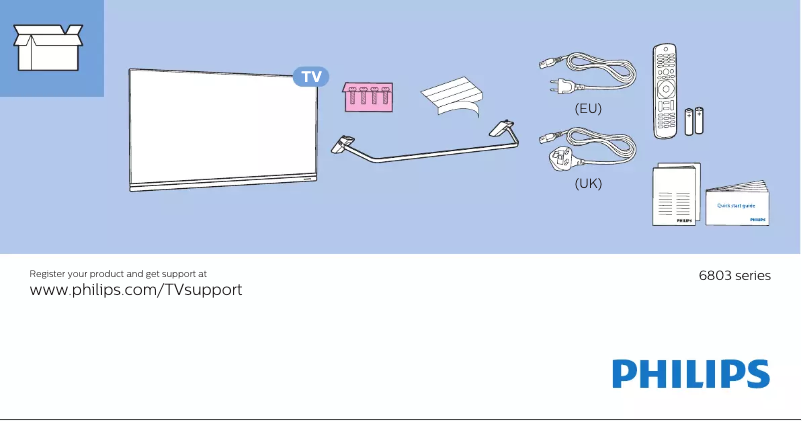Imagen de la primera página del manual del dispositivo 55PUS6803