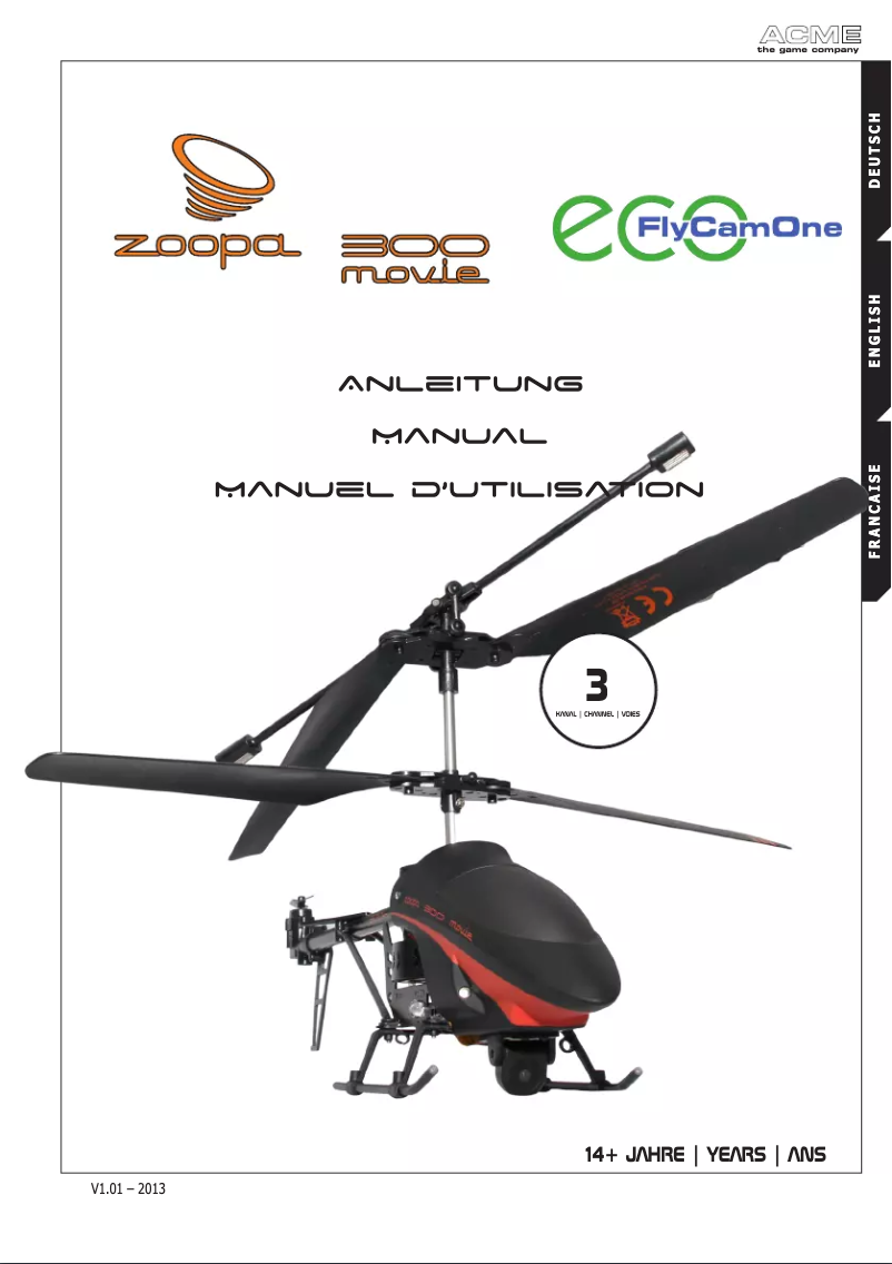 Página 1 del manual Manual de usuario Acme zoopa 300 movie