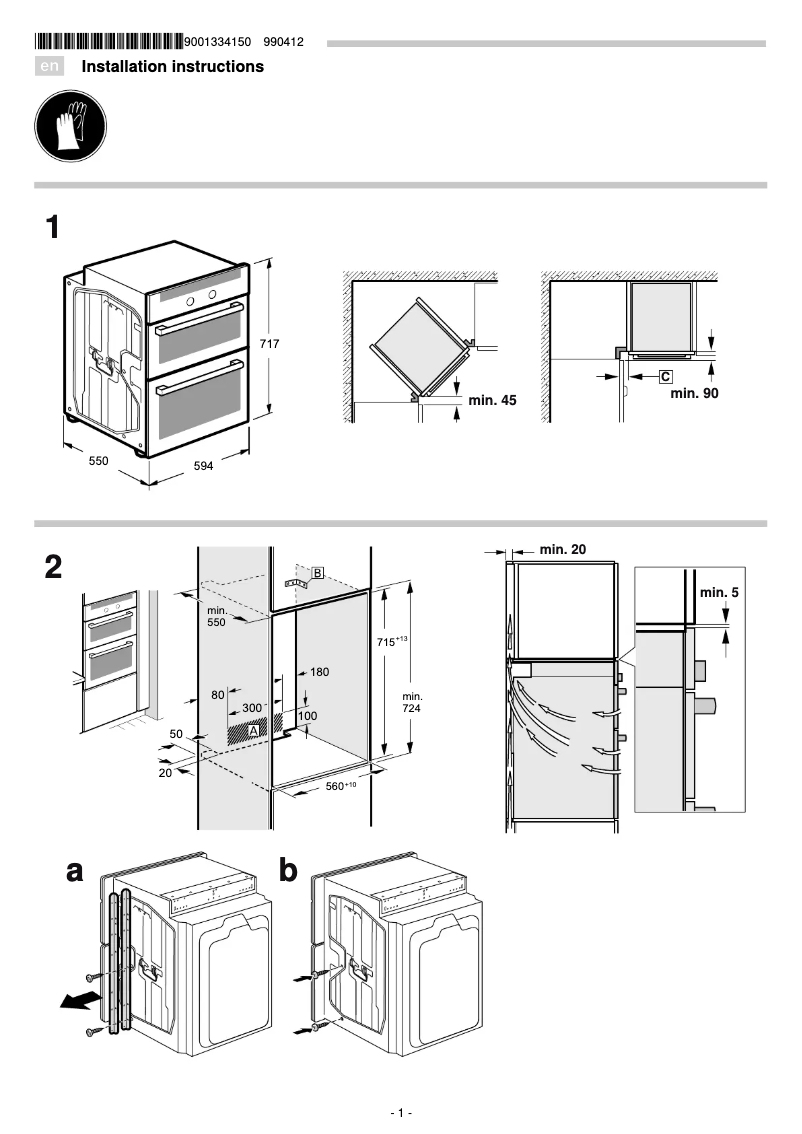 Página 1 del manual Guía de instalación Siemens NB557ABS0B