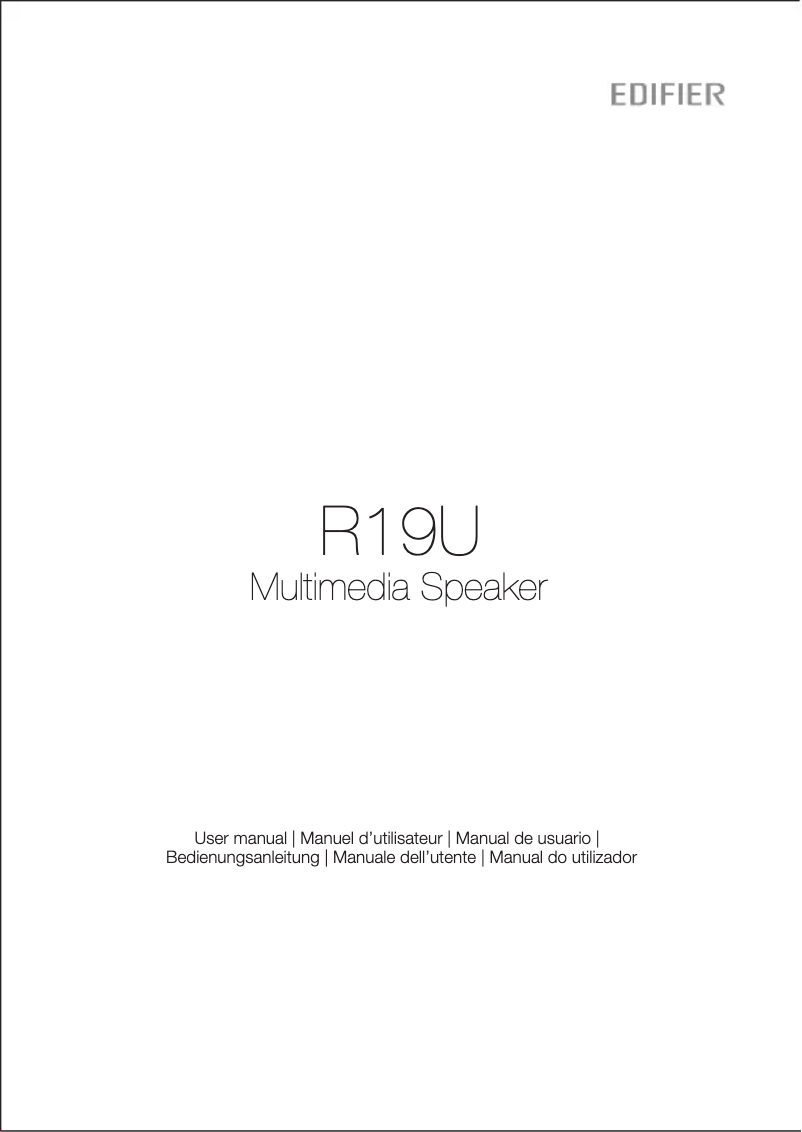Página 1 del manual Manual de usuario Edifier R19U