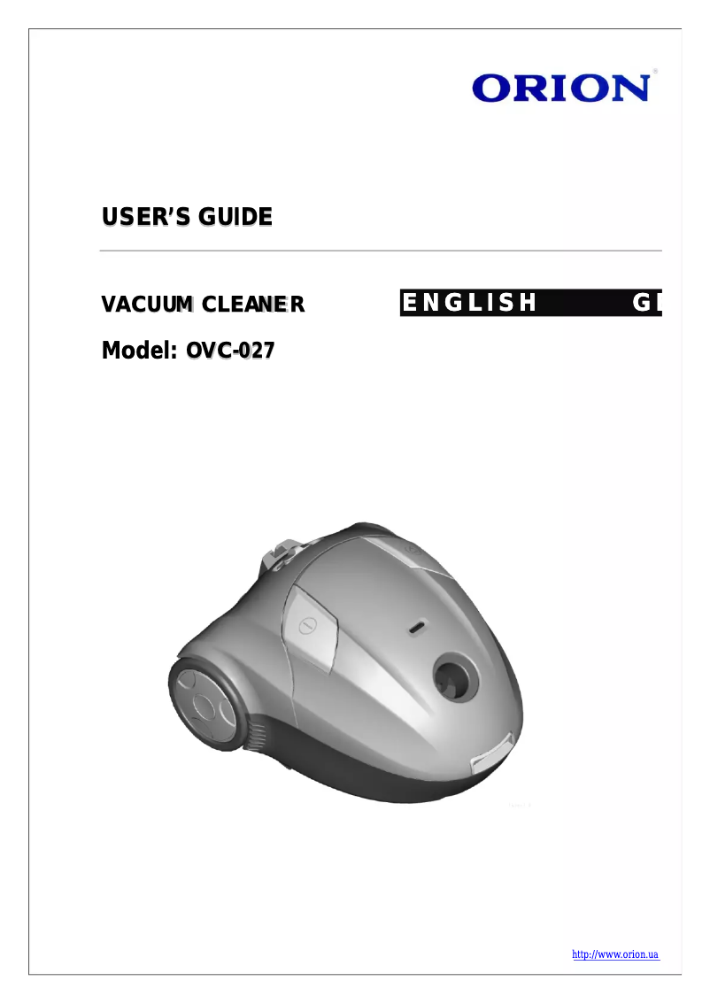 Imagen de la primera página del manual del dispositivo OVC-027