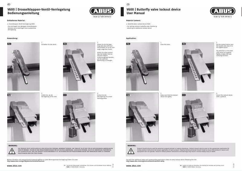 Imagen de la primera página del manual del dispositivo V600