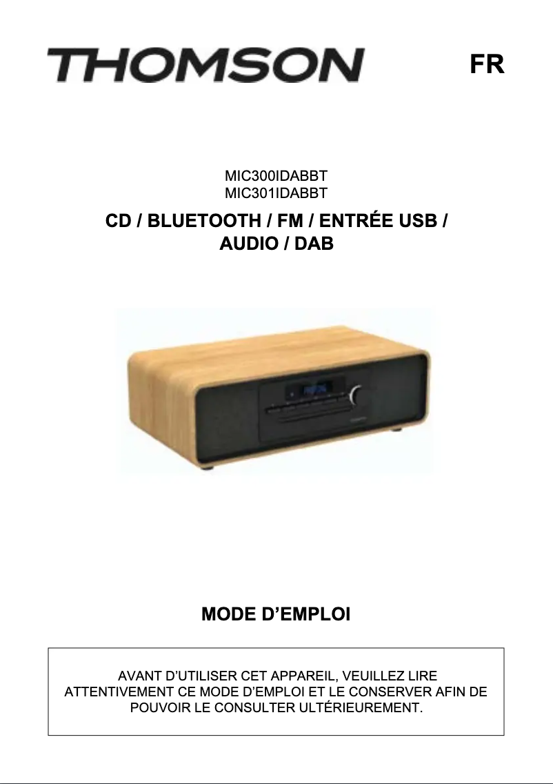 Página 1 del manual Manual de usuario Thomson MIC301IDABBT