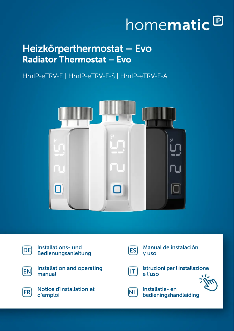 Imagen de la primera página del manual del dispositivo Evo HmIP-eTRV-E