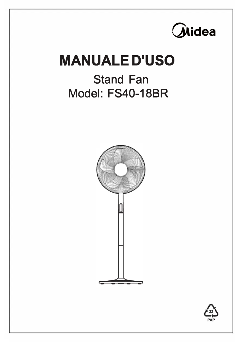 Imagen de la primera página del manual del dispositivo FS40-18BR