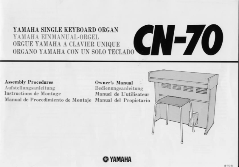 Página 1 del manual Manual de usuario Yamaha Clavinova CN-70