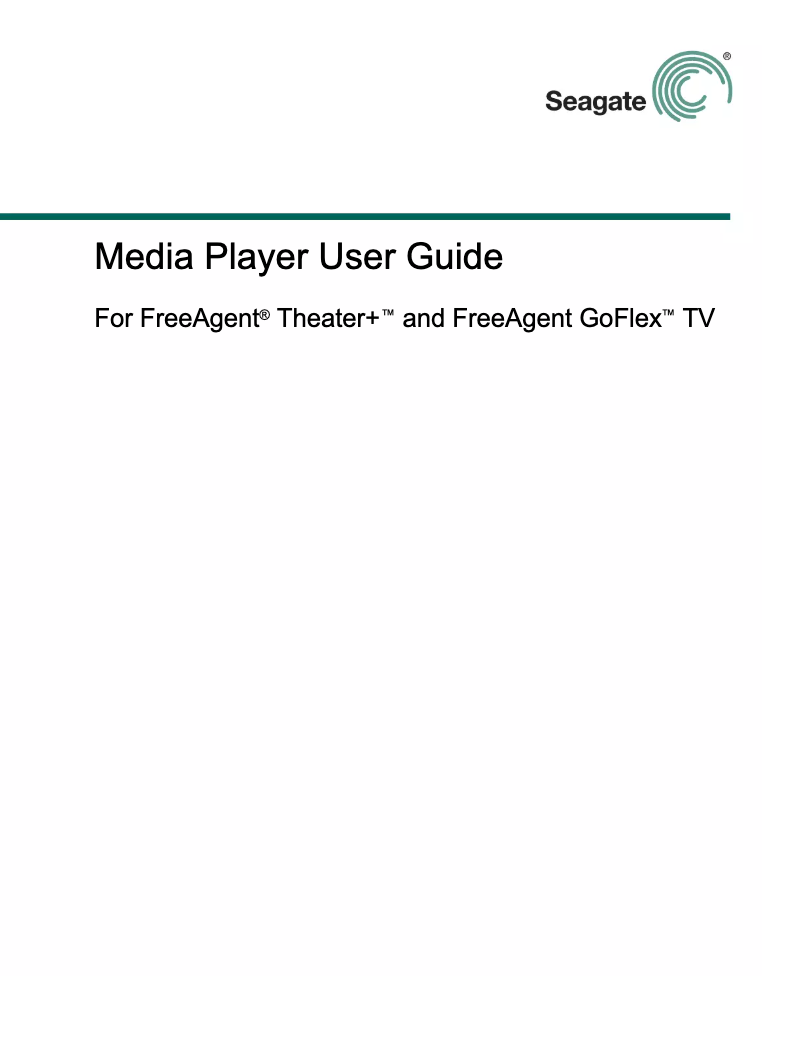 Imagen de la primera página del manual del dispositivo FreeAgent GoFlex
