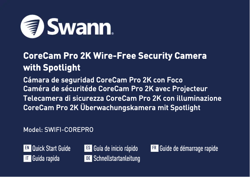 Página nº 1 - Guía de inicio rápido Swann SWIFI-COREPRO3S3