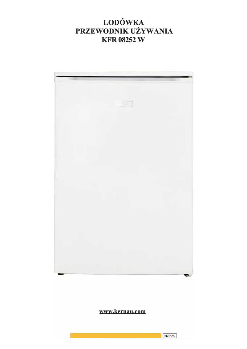 Imagen de la primera página del manual del dispositivo KFR 08252 W