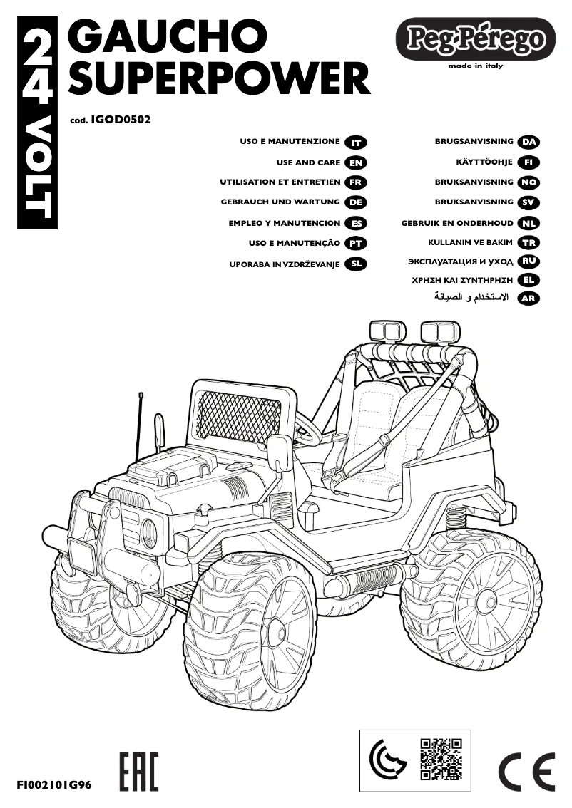 Imagen de la primera página del manual del dispositivo Gaucho Superpower