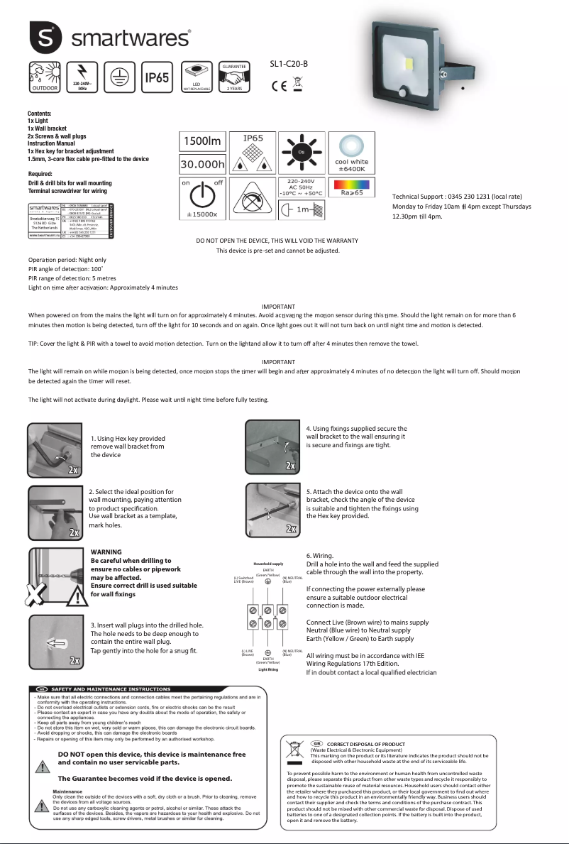 Página 1 del manual Manual de usuario XQ-lite SL1-C20-B