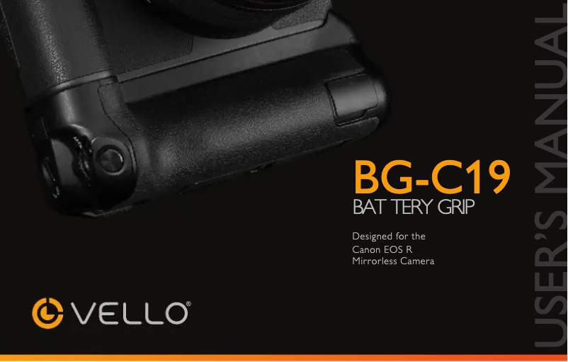 Página 1 del manual Manual de usuario Vello BG-C19