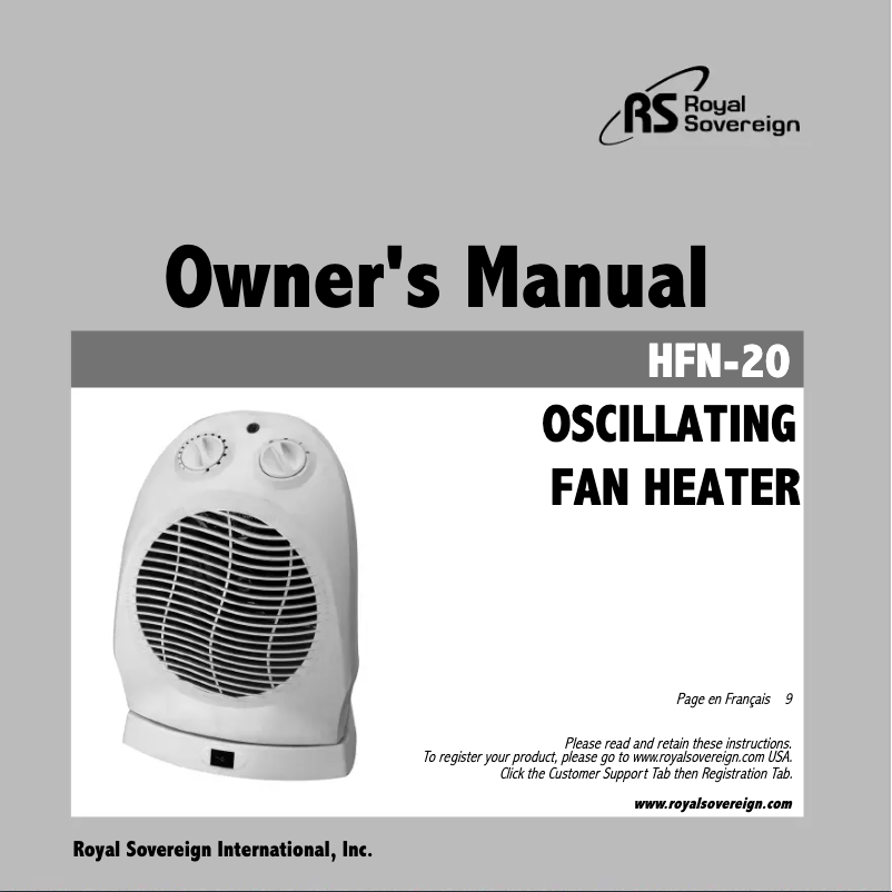 Imagen de la primera página del manual del dispositivo HFN-20