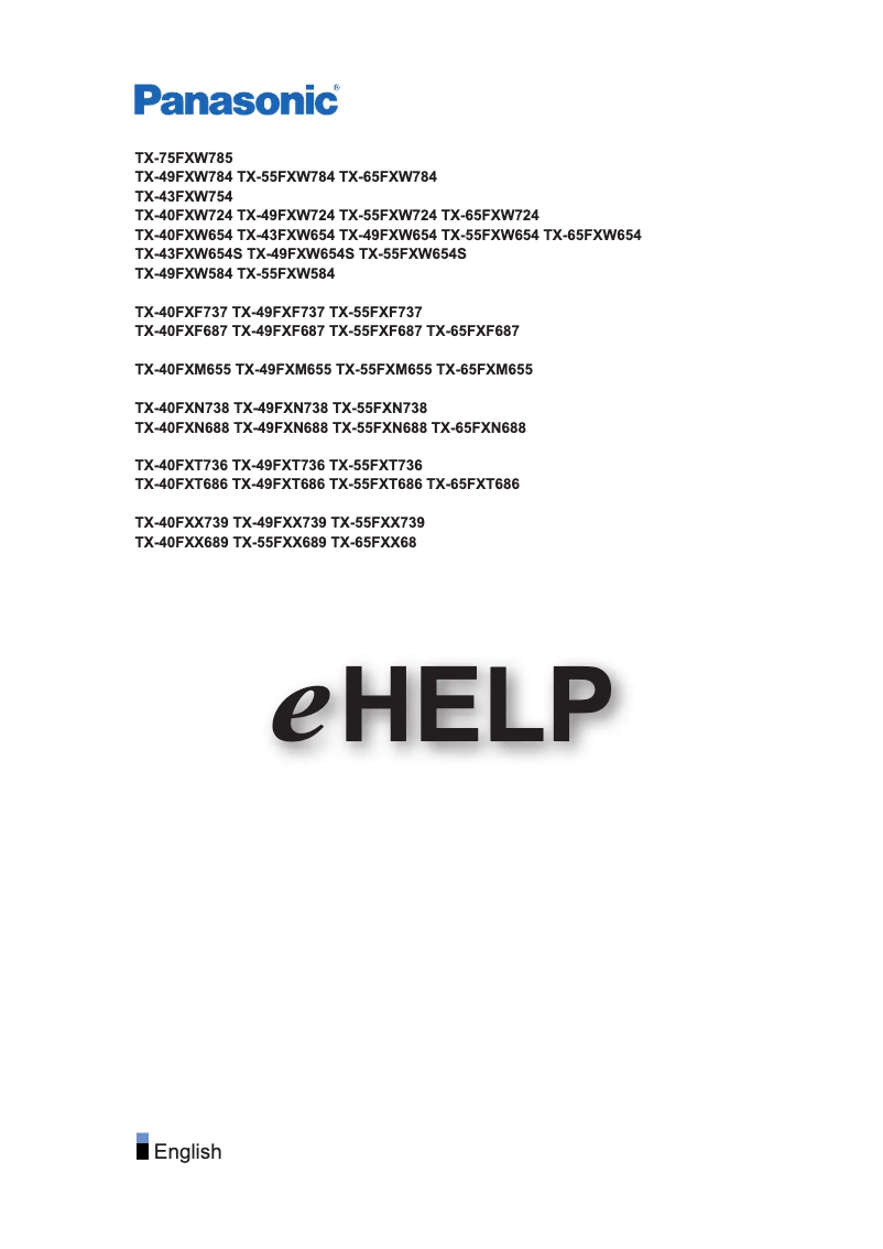 Página nº 1 - Manual de usuario Panasonic TX-55FXT686