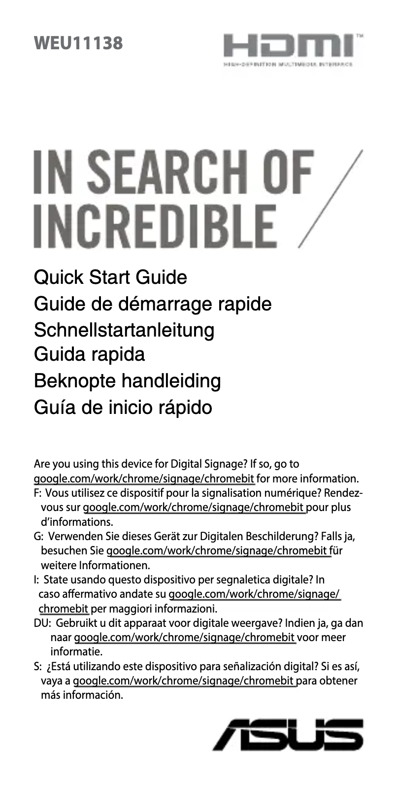 Página nº 1 - Manual de usuario Asus CHROMEBIT