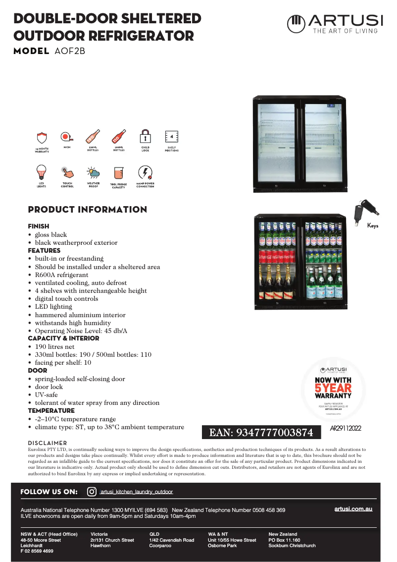 Imagen de la primera página del manual del dispositivo AOF2B