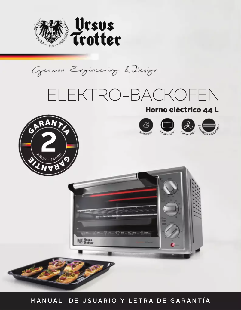 Página nº 1 - Manual de usuario Ursus Trotter UT-BACKOFEN 26