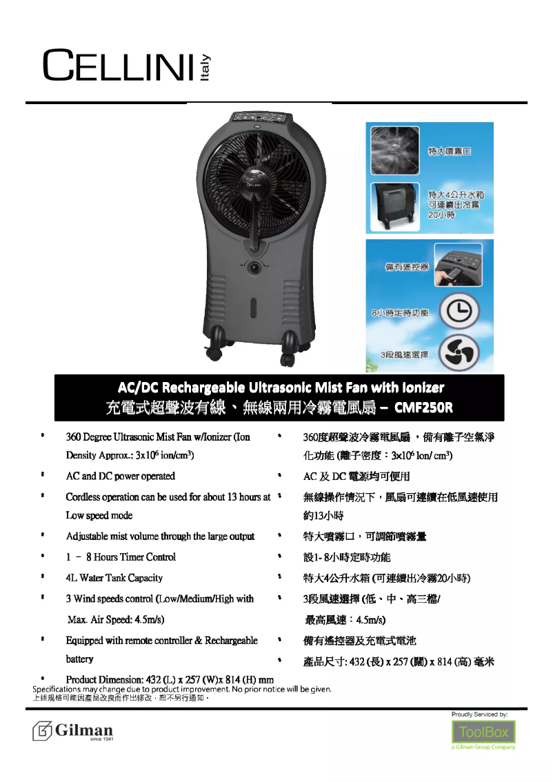 Página 1 del manual Catálogo Cellini CMF250R