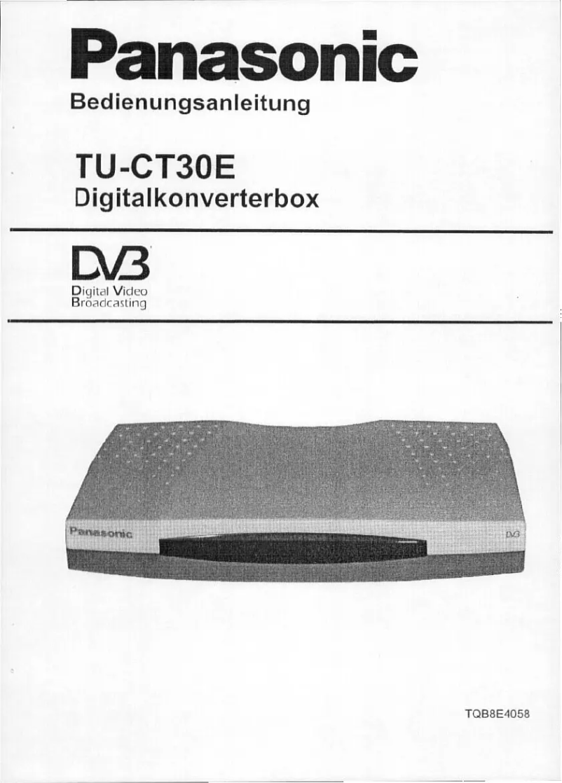 Imagen de la primera página del manual del dispositivo TU-CT30E