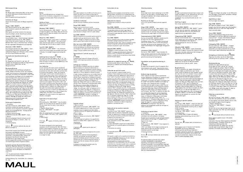 Página 1 del manual Manual de usuario MAUL 1719190